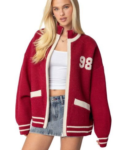 Edikted Женский джемпер на молнии Varsity 98
