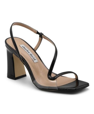 Женские босоножки Charles David Rochelle Chunky High Heel Asymmetric Straps Dress
