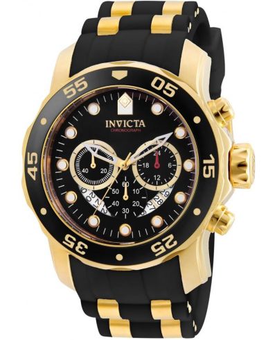 Мужские часы Invicta 6981 Pro Diver Quartz Multifunction Black Dial
