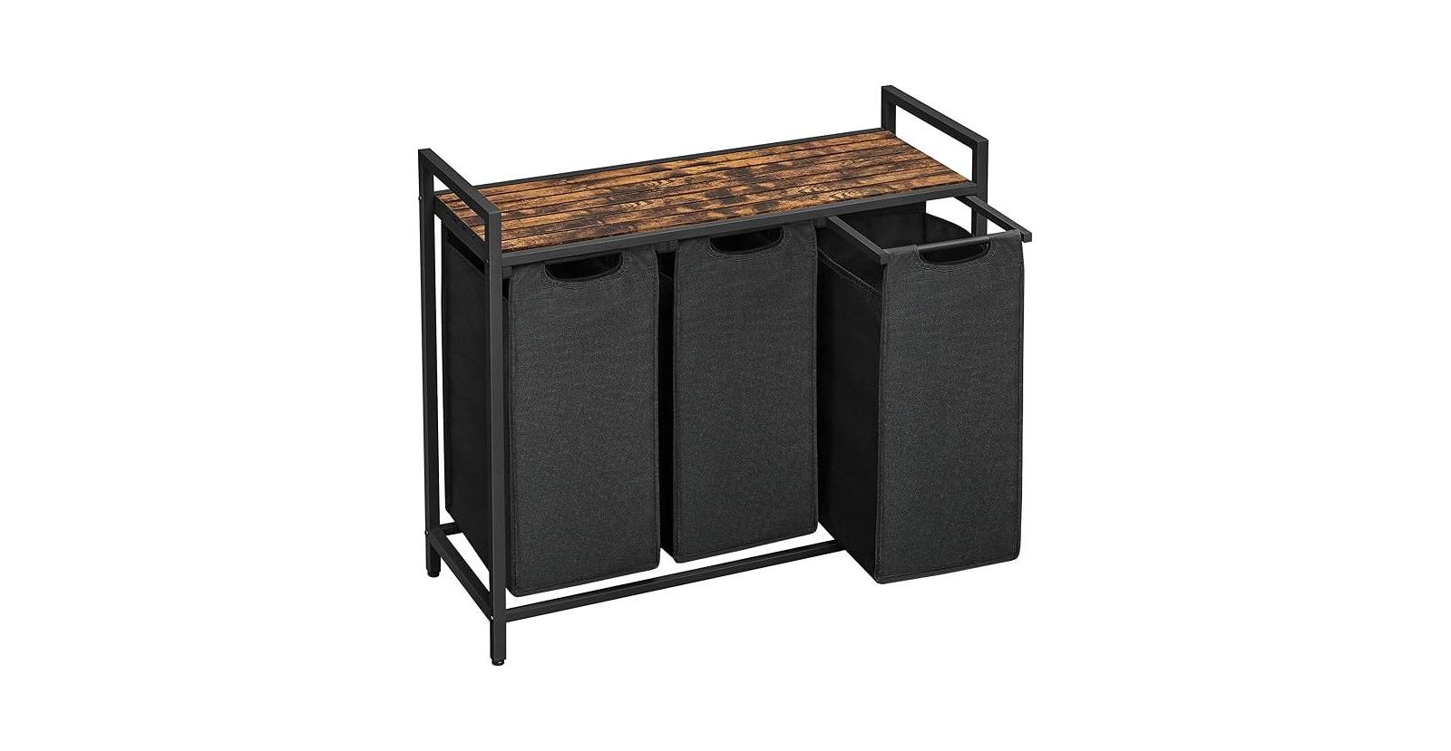 Сортировщик белья SONGMICS HOME 3-Bag, коричневый и черный