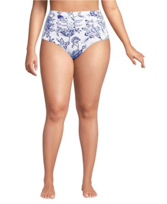 White/blue vintage floral