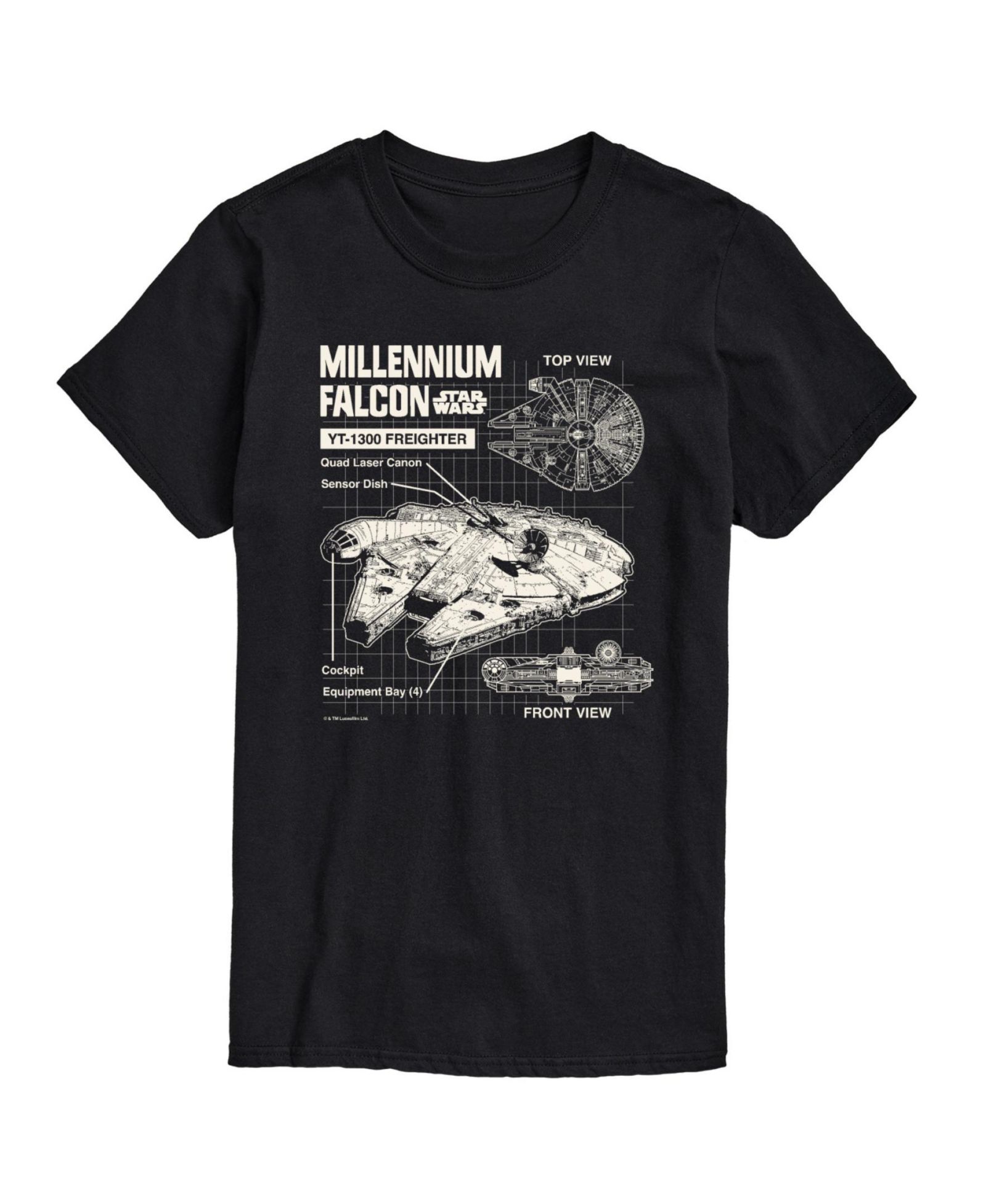 Мужская футболка AIRWAVES Star Wars Millennium Falcon с коротким рукавом