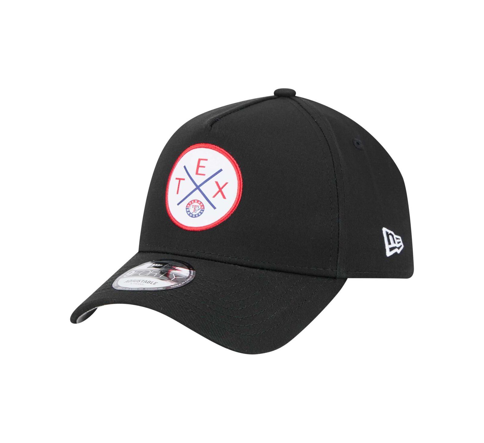 New Era Мужская регулируемая кепка New Era Black Texas Rangers 9FORTY A-Frame