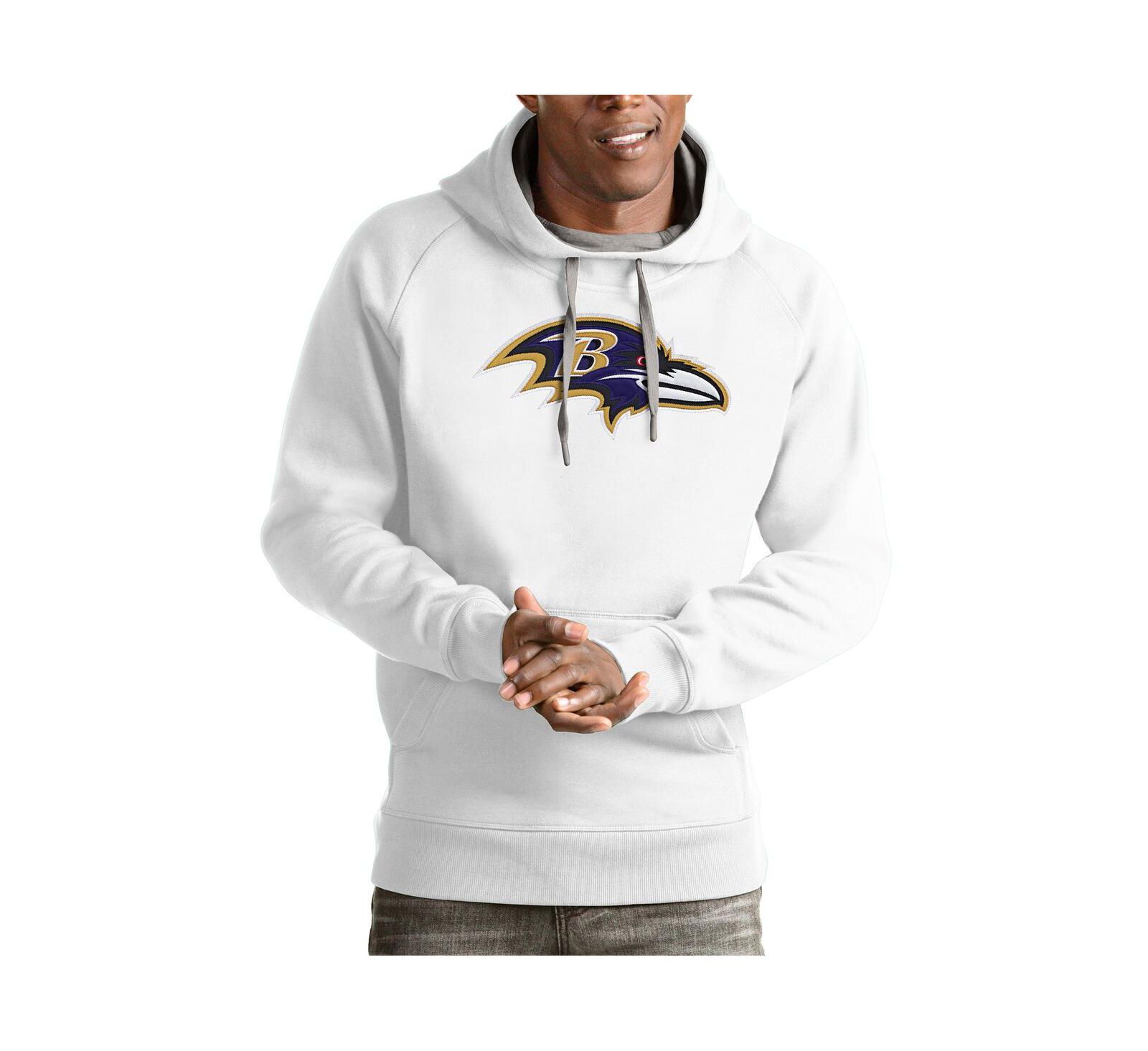 Мужской пуловер Antigua Baltimore Ravens Victory Hoodie White