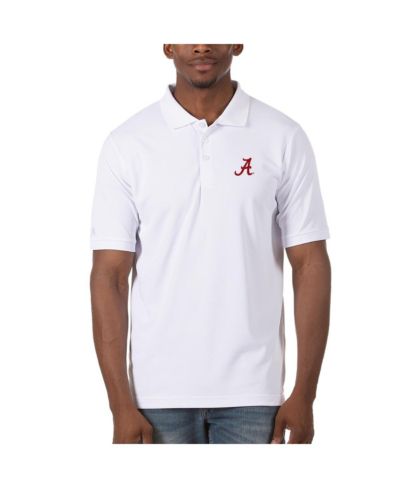 Поло Antigua Men's White Alabama Crimson Tide Legacy Pique