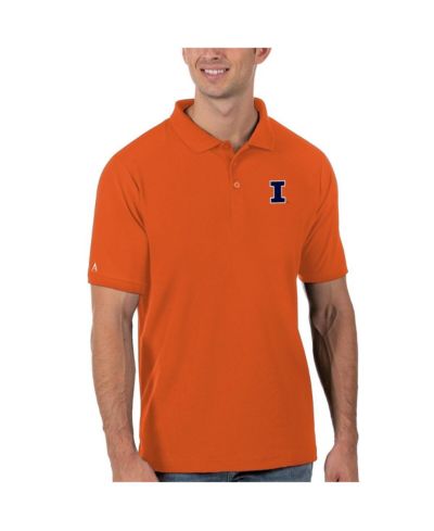 Мужское поло Antigua Orange Illinois Fighting Illini Legacy Pique