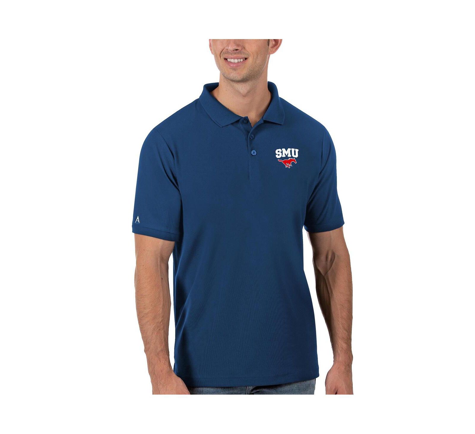 Antigua Men's Royal SMU Mustangs Legacy Pique Polo