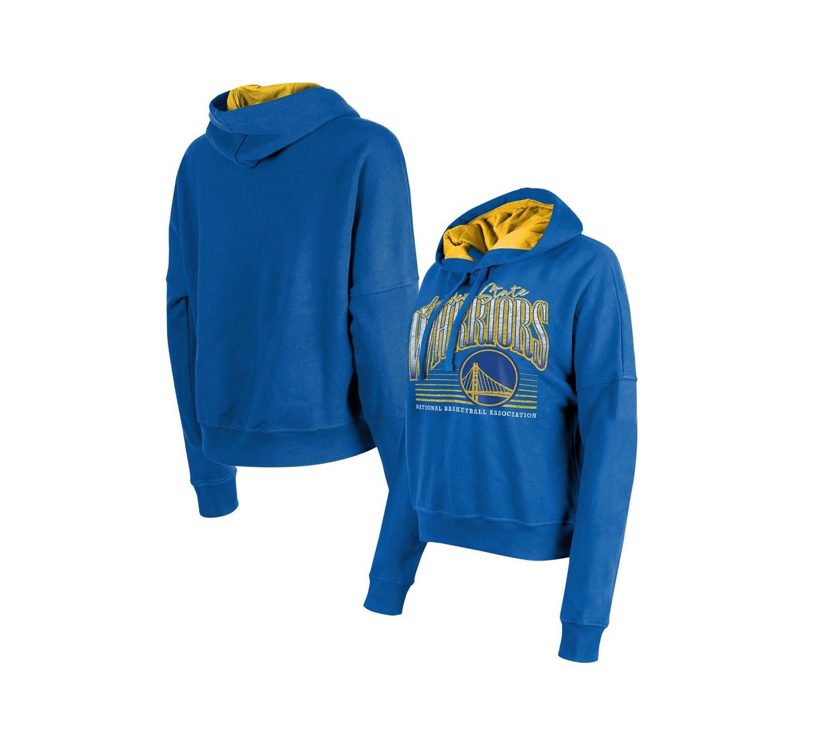 Женское худи New Era Golden State Warriors, свободного кроя, королевский синий