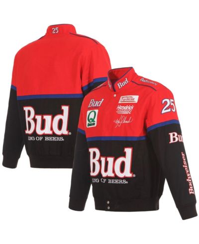 Куртка JH Design Men's Black/Red Ken Schrader Bud King of Beers Twill Driver Uniform Full-Snap