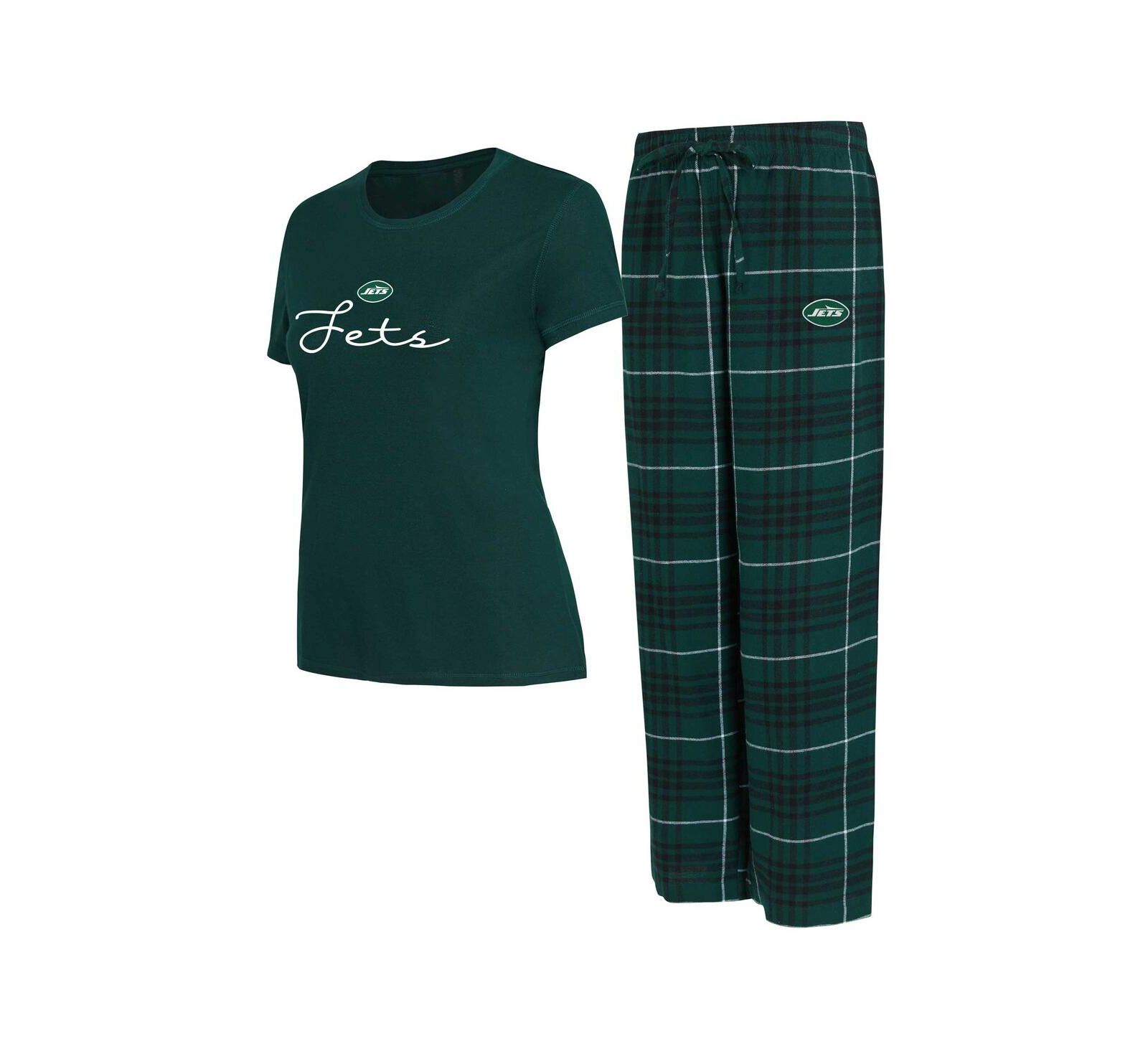 Женский комплект для сна Concepts Sport New York Jets Vector T-Shirt Flannel Pants