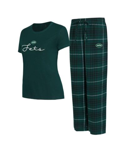 Женский комплект для сна Concepts Sport New York Jets Vector T-Shirt Flannel Pants