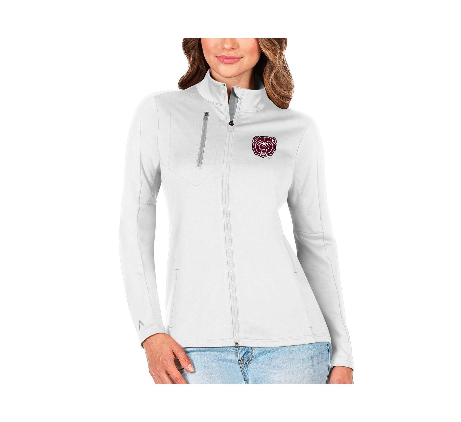 Женская куртка Antigua White/Silver Missouri State University Bears Generation Full-Zip