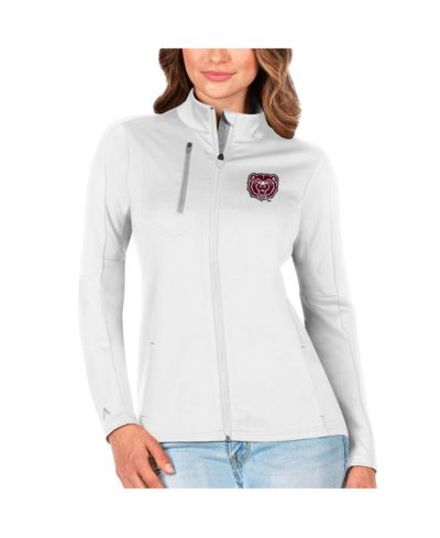 Женская куртка Antigua White/Silver Missouri State University Bears Generation Full-Zip