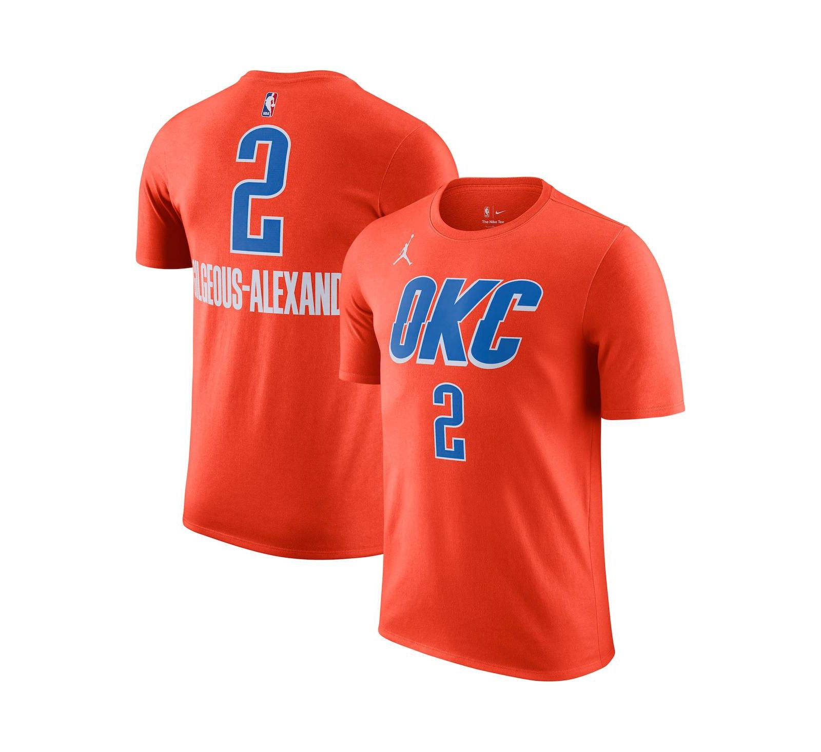 Мужская футболка Jordan Shai Gilgeous-Alexander Oklahoma City Thunder 2022/23 Statement Edition