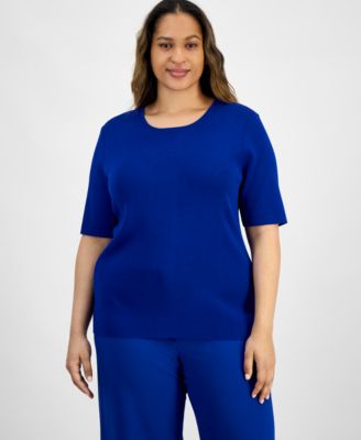Трикотажная футболка Tahari ASL Plus Size