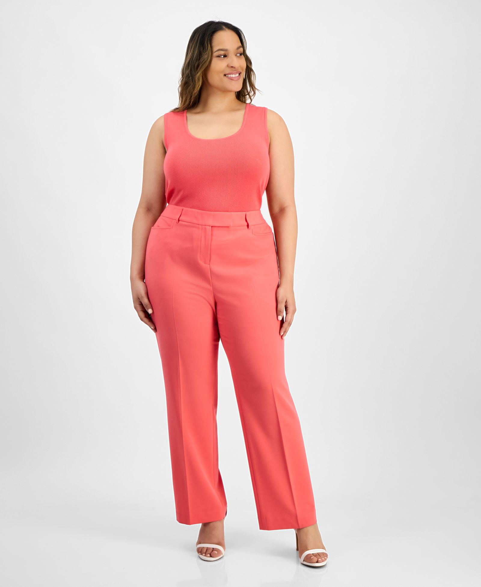 Tahari ASL Plus Size Bird Eye Pants