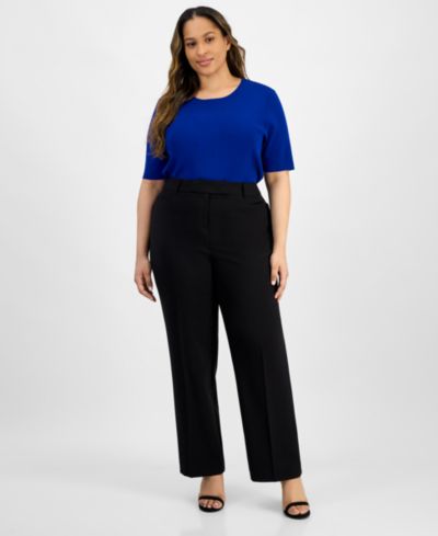 Брюки Tahari ASL Plus Size Bird Eye Pants