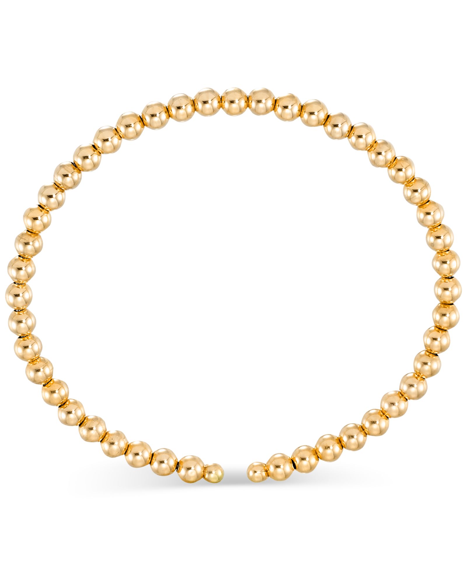 Beaded Flex Bangle Bracelet in 10k Yellow Gold
