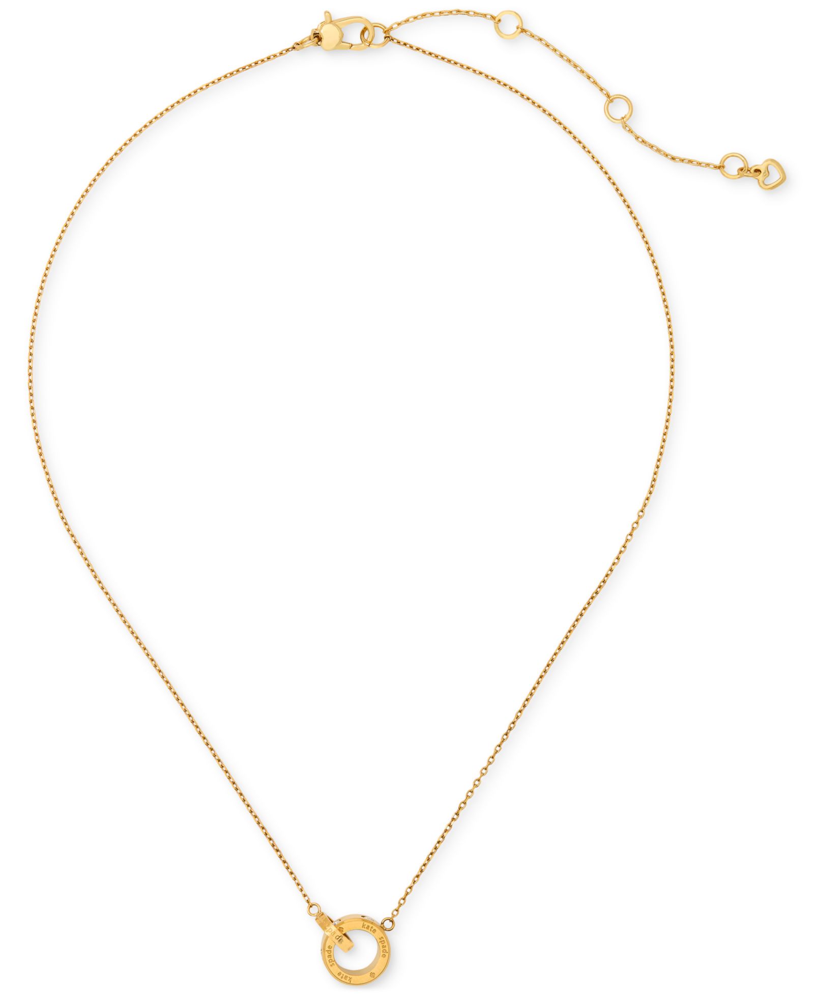 Kate Spade New York Set In Stone Interlink Pendant Necklace, 16" + 3" extender