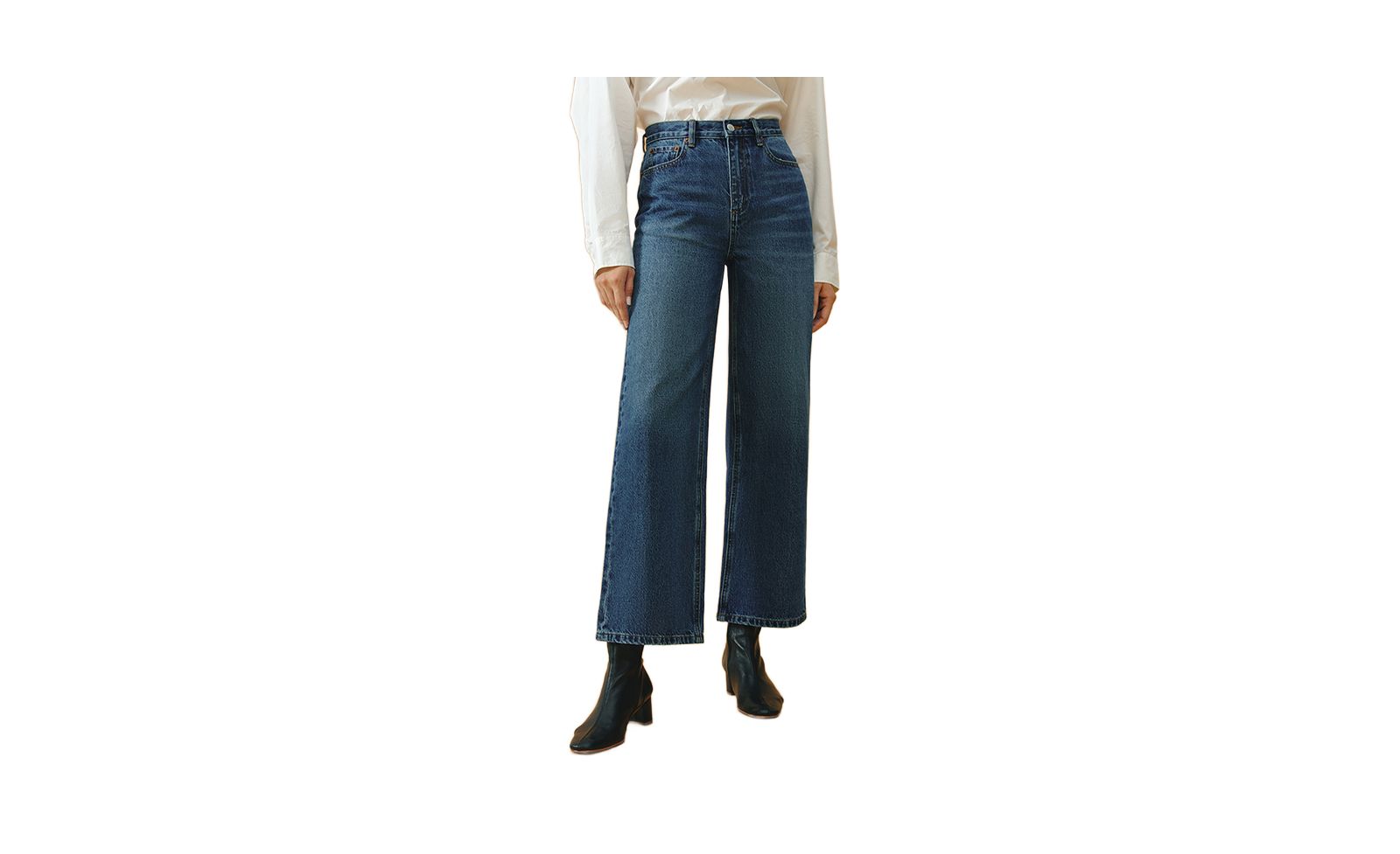Hey Joanie Women's The Cityer Crop Wide Jeans