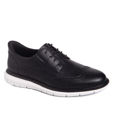 Мужские кожаные туфли Marc Joseph New York Hill Street Hands-Free Slip On Technology Wingtip Oxfords