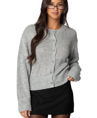 Женский кардиган Edikted Women's Freida Fuzzy Knit