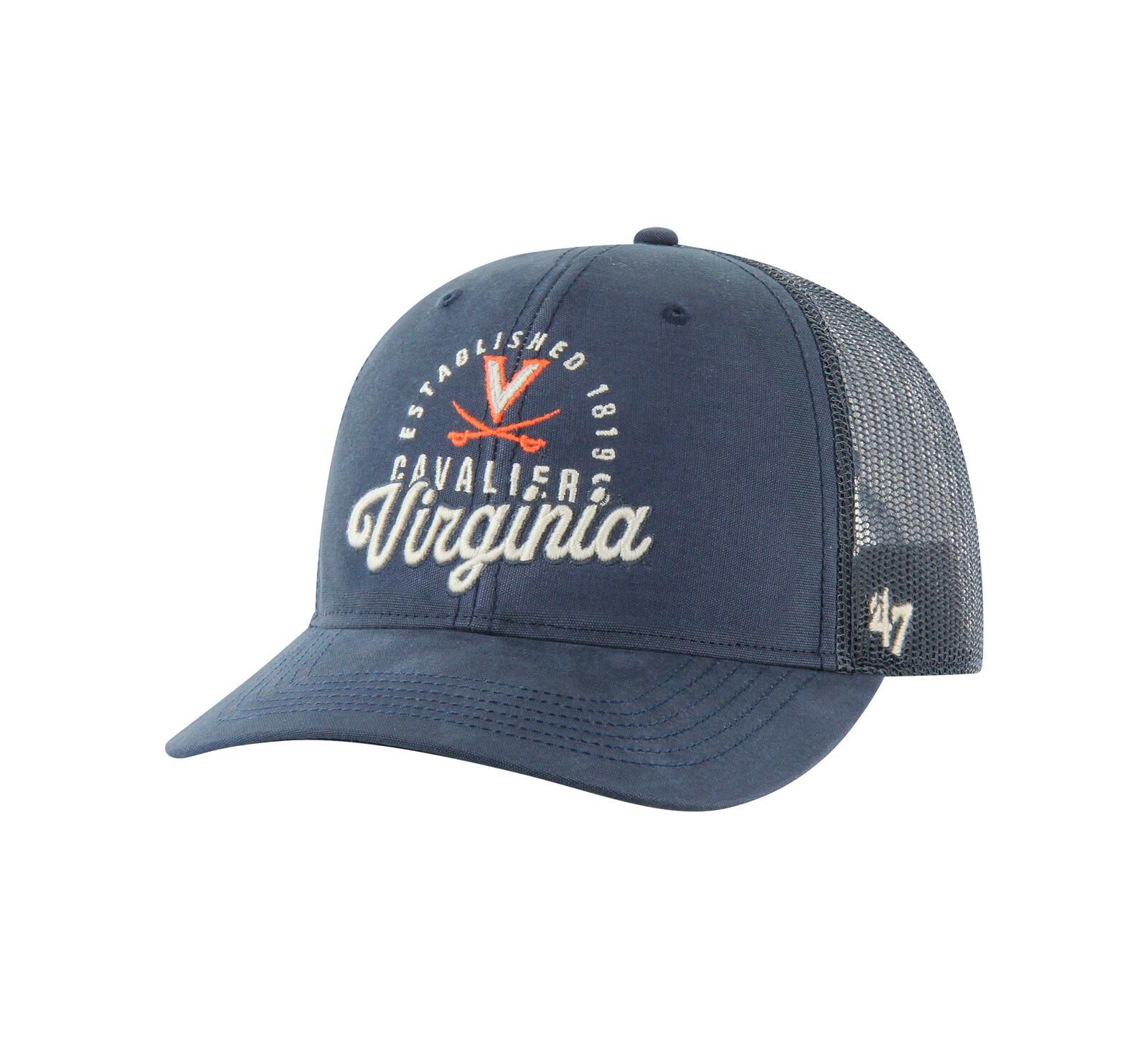 Мужская кепка-тракер '47 Brand Men's Navy Virginia Cavaliers Pitstop регулируемая