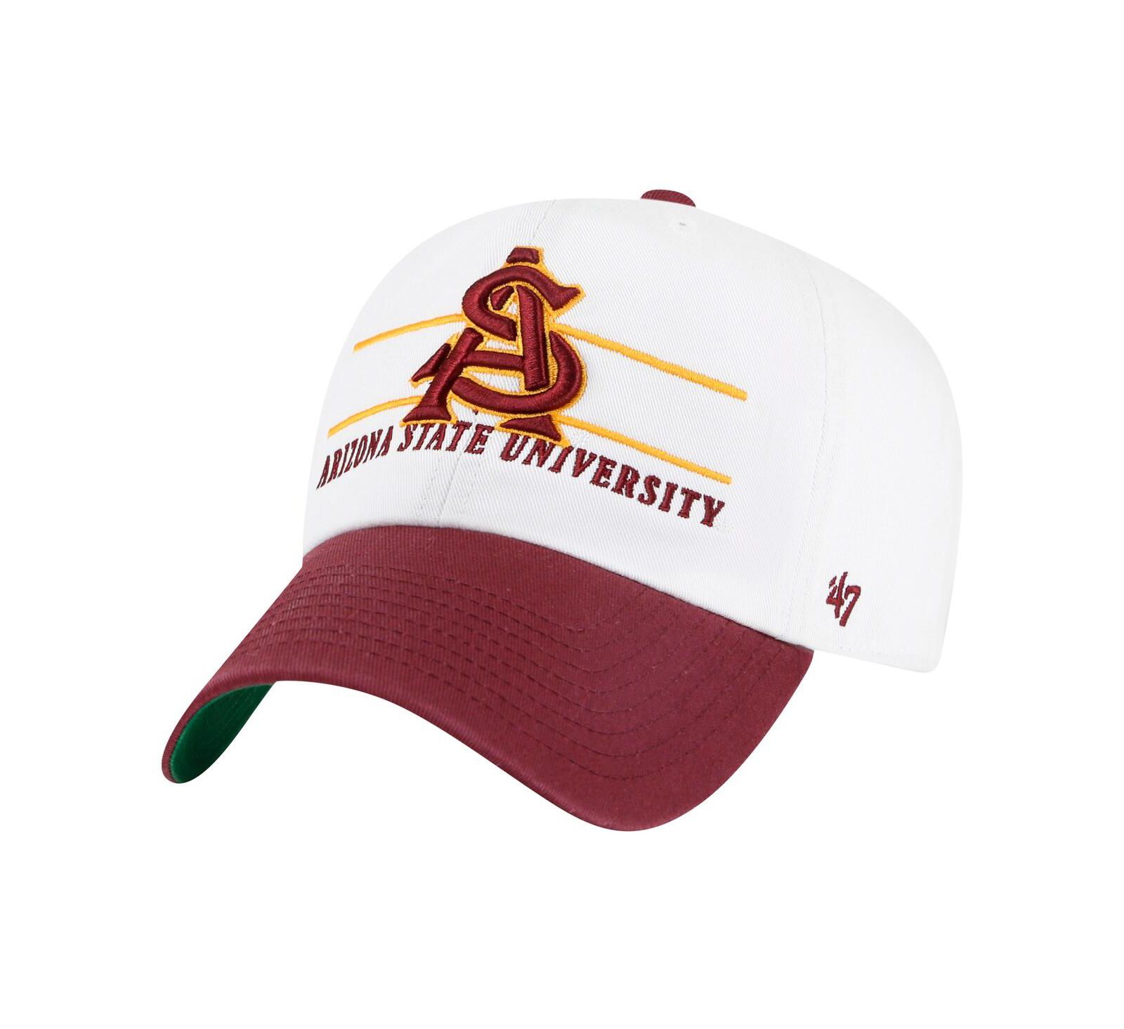 '47 Brand Men's White Arizona State Sun Devils Gridiron Clean Up Adjustable Hat