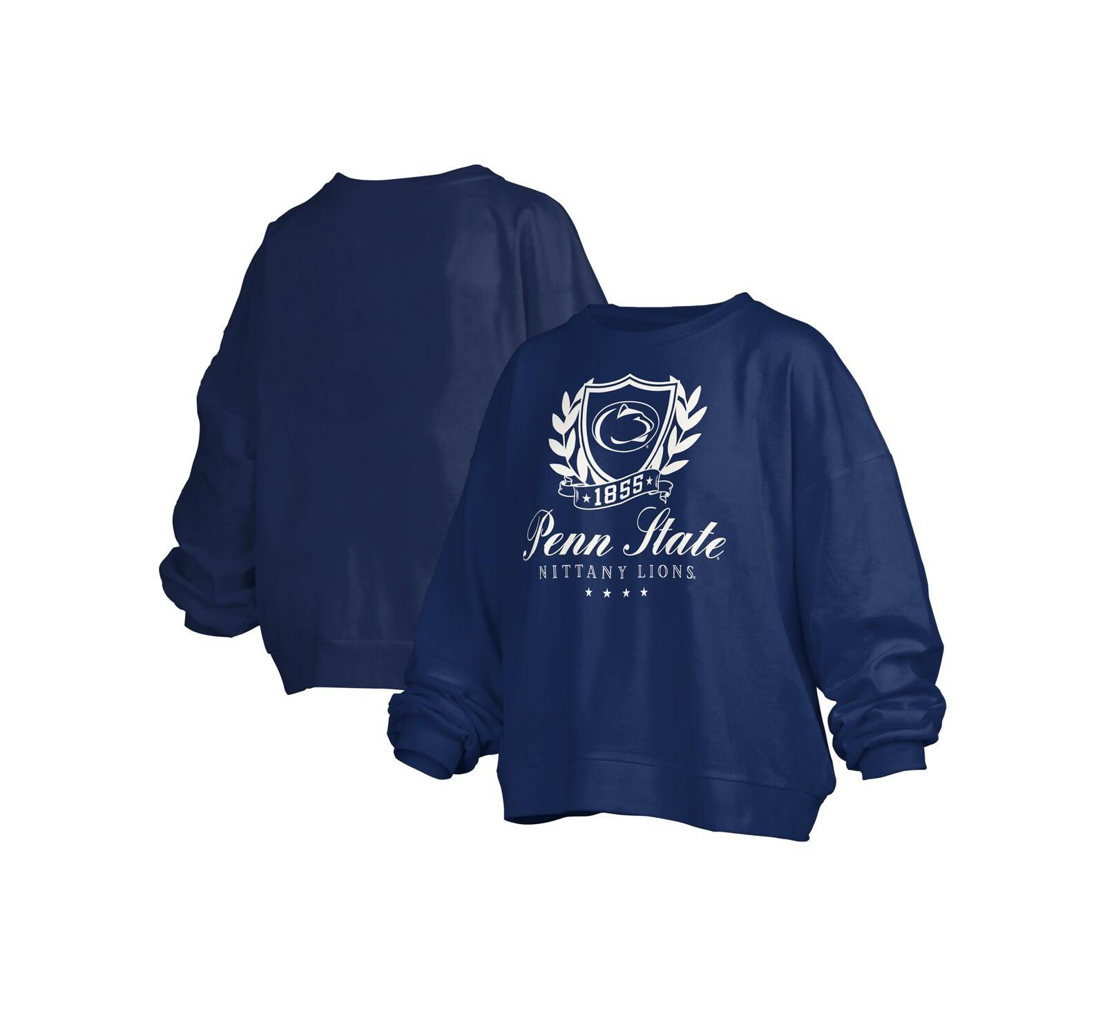 Женская объемная свитшот-толстовка Pressbox Navy Penn State Nittany Lions