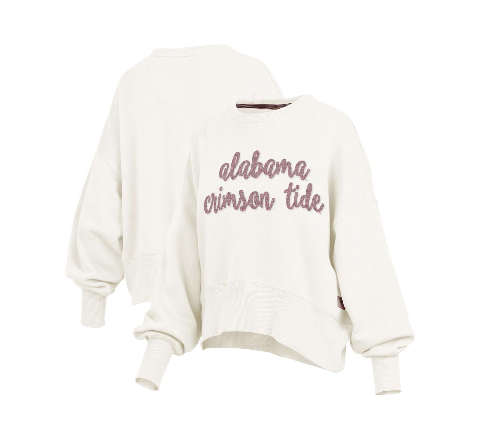 Женский оверсайз свитшот Pressbox Cream Alabama Crimson Tide