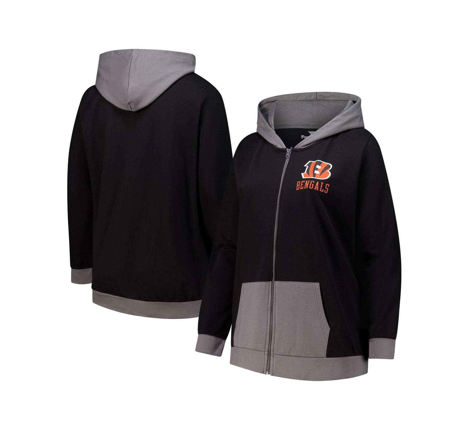 Fanatics Women's Black Cincinnati Bengals Hit It Full-Zip Hoodie
