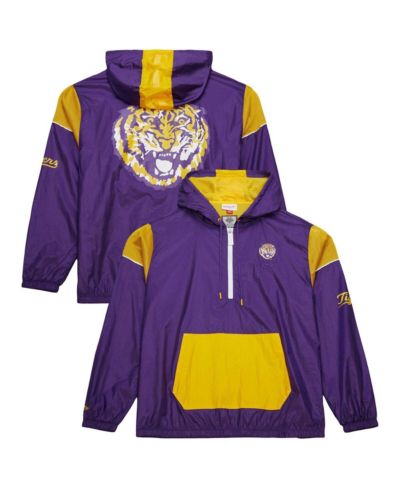 Мужское худи Mitchell & Ness Anorak с винтажным логотипом LSU Tigers, фиолетовое