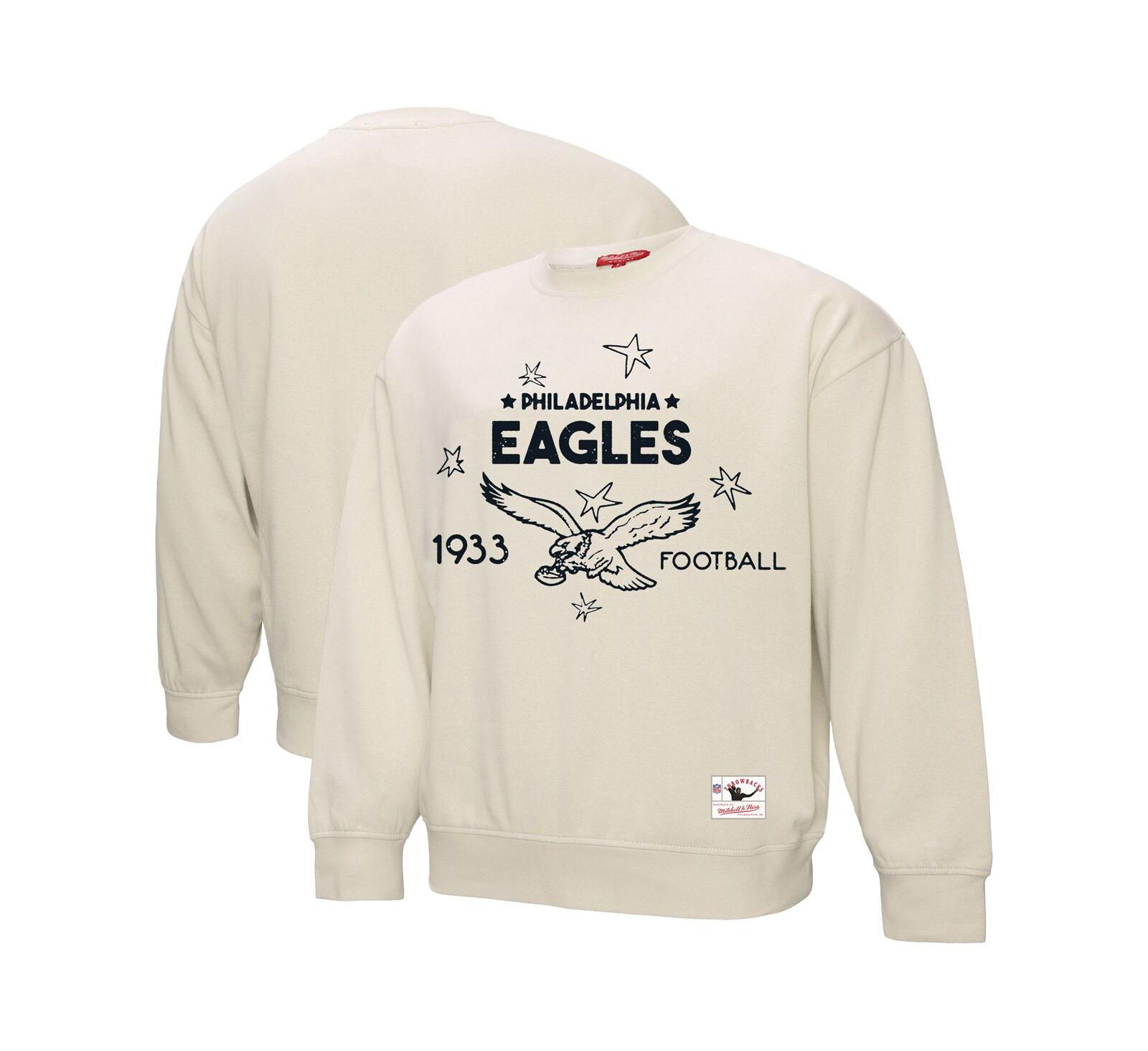 Свитшот Mitchell & Ness Women's Cream Philadelphia Eagles Shooting Stars