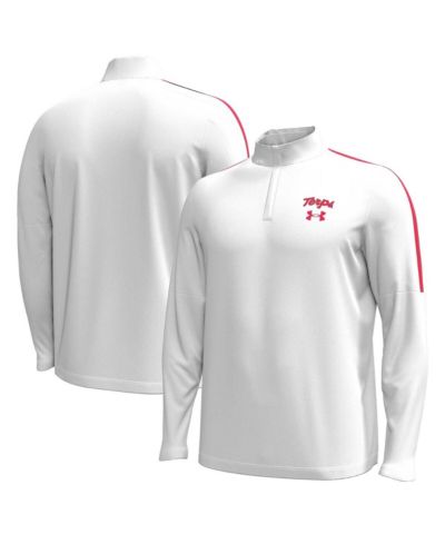 Under Armour Мужская белая куртка Maryland Terrapins Playoff Performance с молнией на четверть