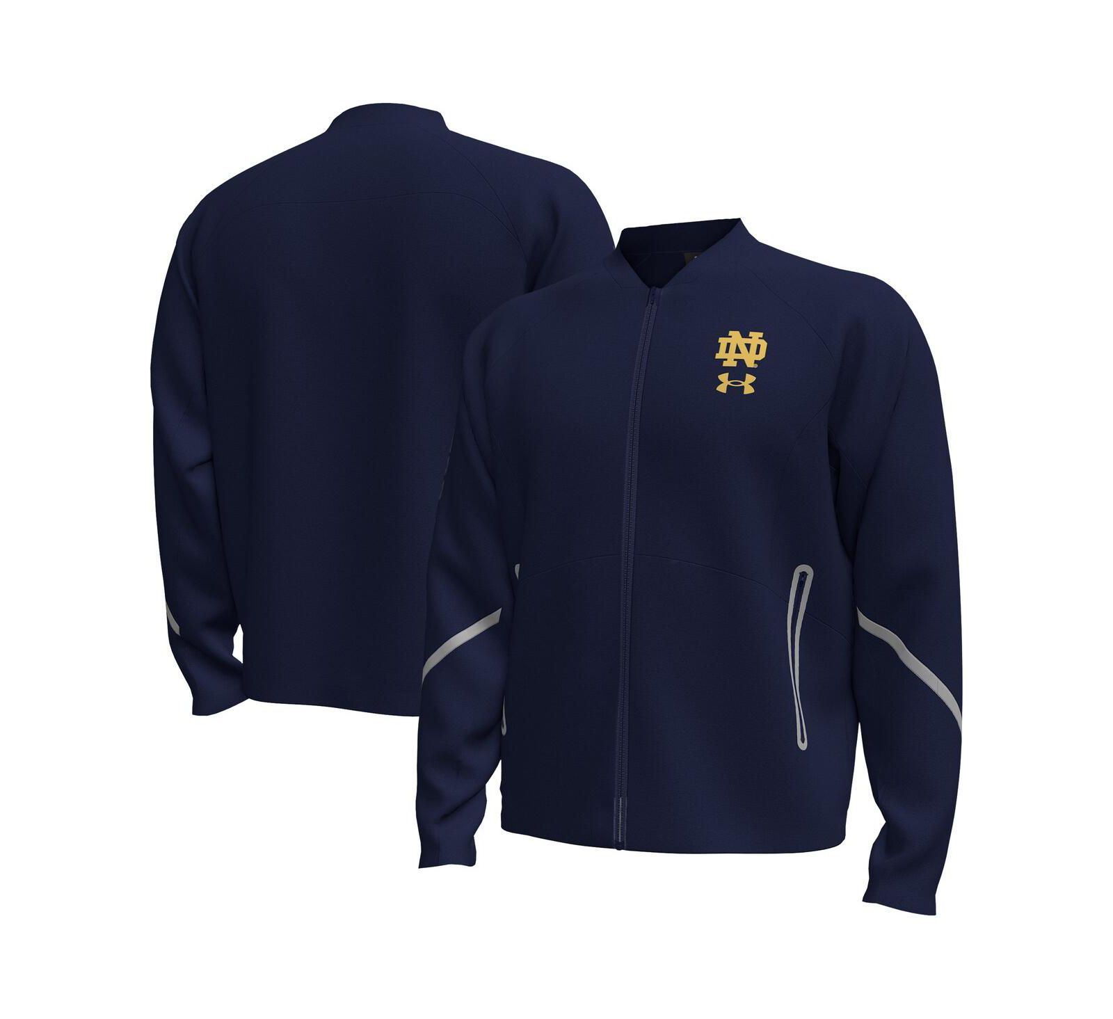 Under Armour Men's Navy Notre Dame Fighting Irish Unstoppable Full-Zip Bomber Jacket