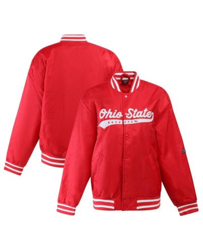 Женская куртка Hype And Vice Scarlet Ohio State Buckeyes A-Game Varsity Full-Snap