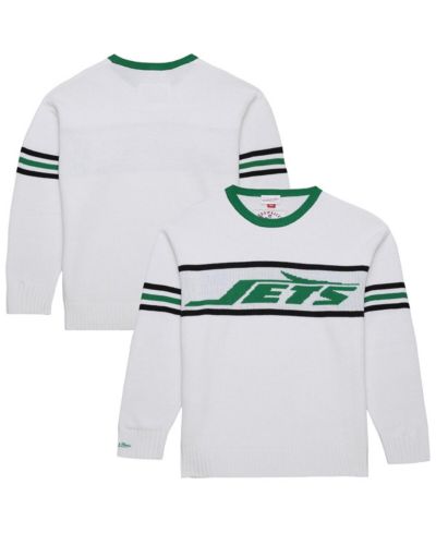 Мужской джемпер Mitchell & Ness White New York Jets Throwback 1984 Pullover