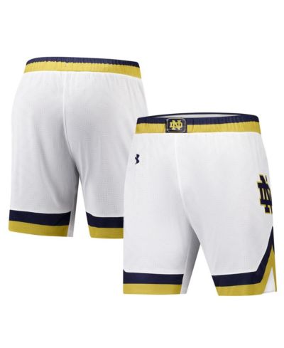 Under Armour Мужские белые баскетбольные шорты-реплика Notre Dame Fighting Irish