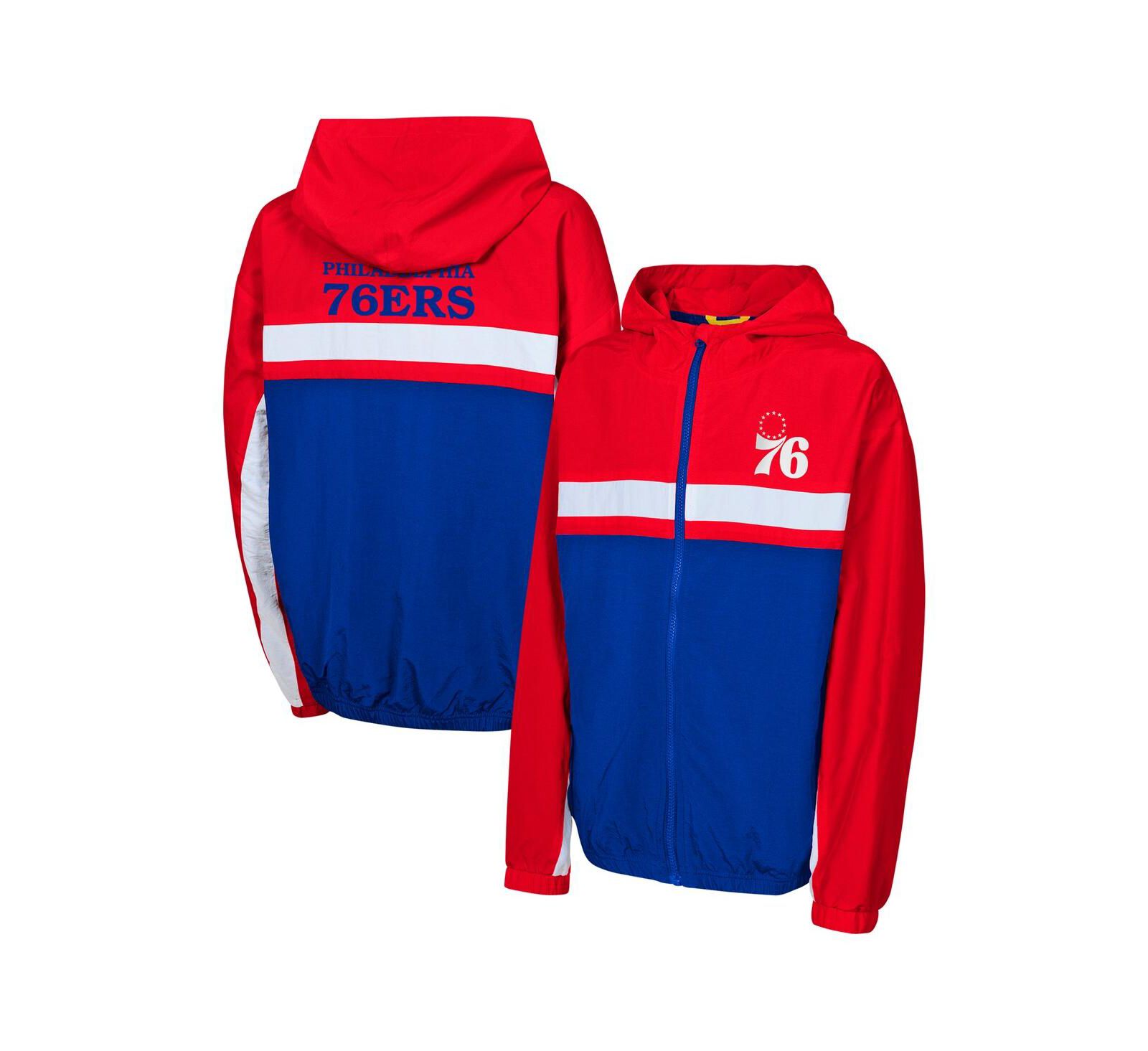 Ветровка-худи Outerstuff Big Boys and Girls Red Philadelphia 76ers Headliner Full-Zip
