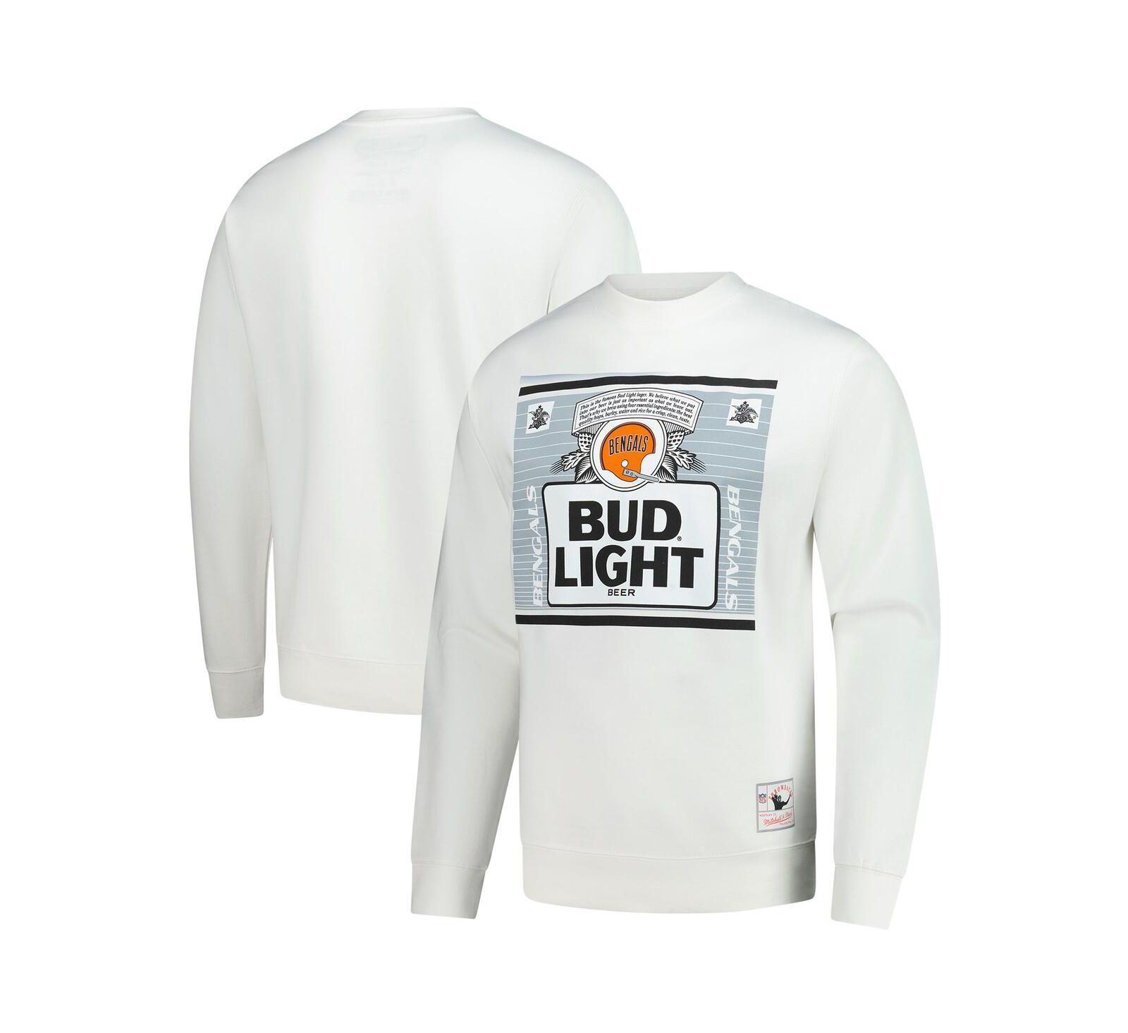Мужское свитшот Mitchell & Ness x Bud Light Cincinnati Bengals The Crest, белое
