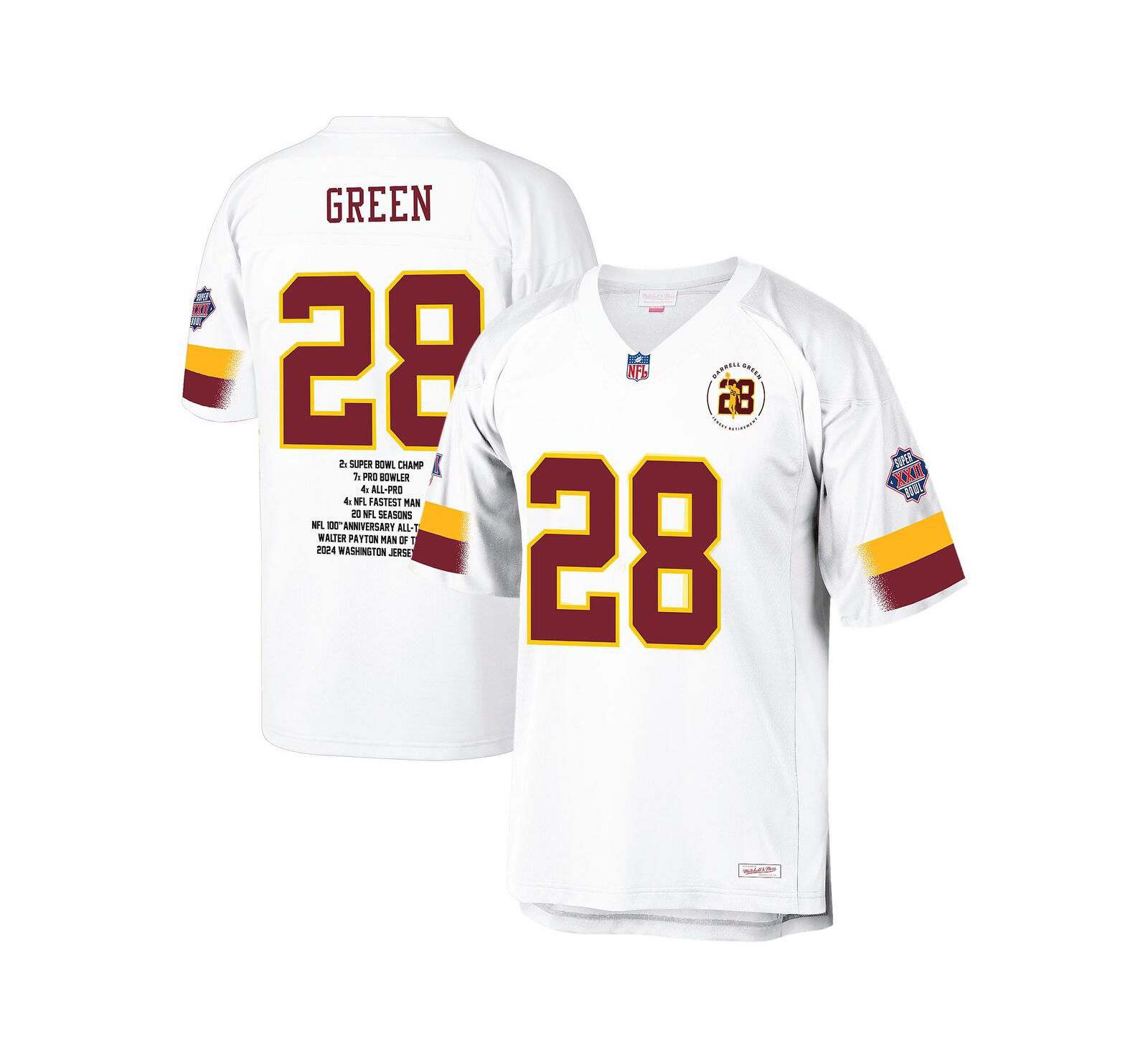Мужская модная джерси Mitchell & Ness Darrell Green Washington Commanders белая