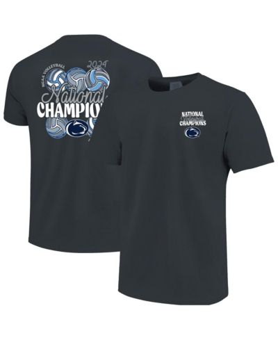 Image One Men's Denim Penn State Nittany Lions 2024 NCAA Women's Volleyball National Champions Stacked Comfort Colors T-Shirt