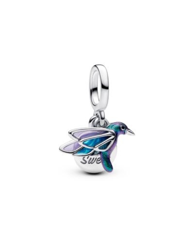 Pandora Серебряный шарм Hummingbird Double Dangle из стерлингового серебра