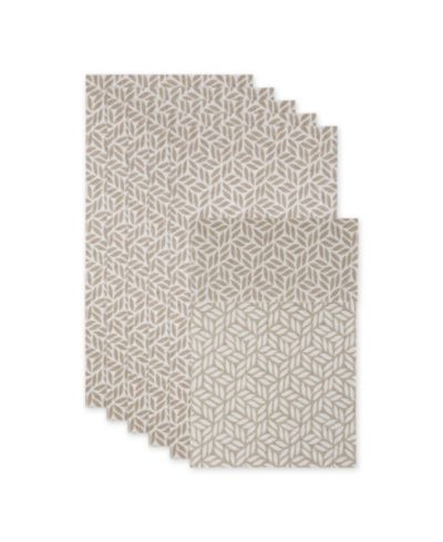 Design Imports Leaf Print Fridge Liner 6 Pack Set, 24" x 12"