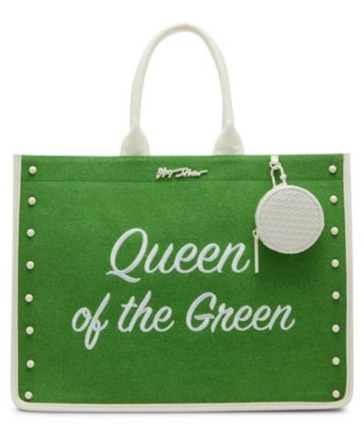Betsey Johnson Queen of The Green Canvas Large Tote Bag