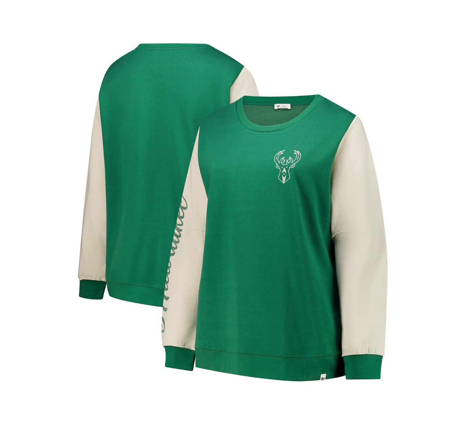 Женский свитшот '47 Brand Milwaukee Bucks Plus Size Oversized Andie Pullover