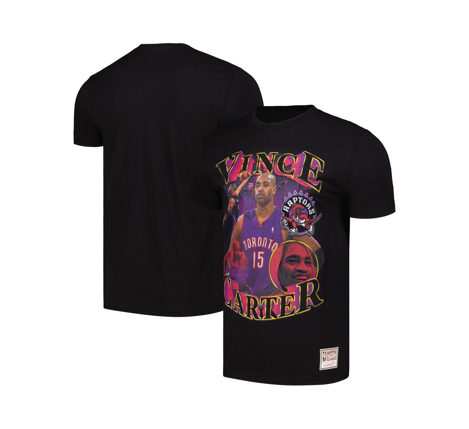 Mitchell & Ness Men's Vince Carter Black Toronto Raptors Hardwood Classics Collage T-Shirt