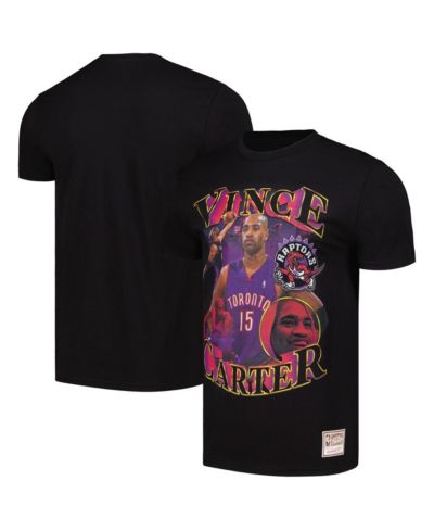Мужская футболка Mitchell & Ness Vince Carter Black Toronto Raptors Hardwood Classics Collage