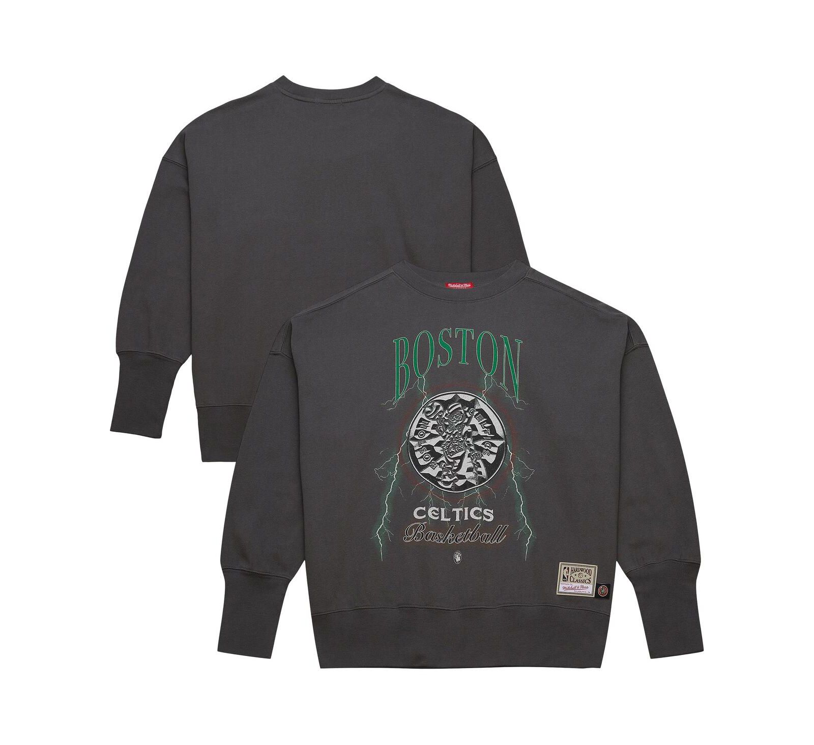 Женская толстовка Mitchell & Ness Boston Celtics Hardwood Classics Lightweight Pullover, угольный