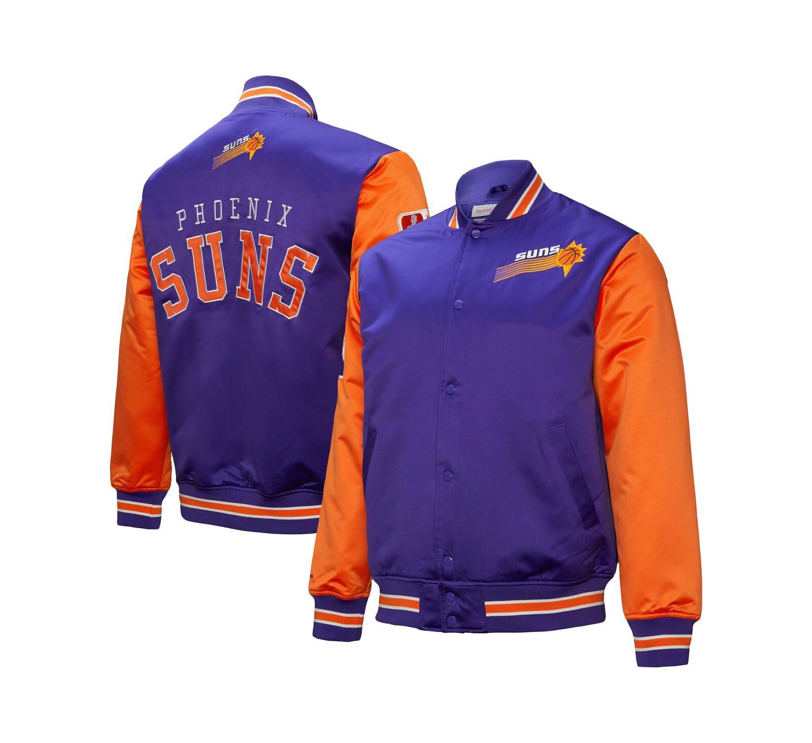 Mitchell & Ness Men's Purple Phoenix Suns Hardwood Classic Primetime Full-Snap Satin Jacket